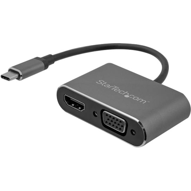 Picture of StarTech.com USB-C to VGA and HDMI Adapter - Space Gray
